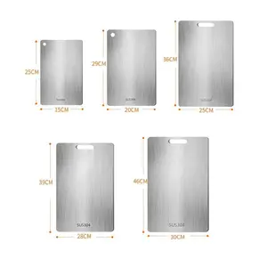 Coarse stainless steel cutting plate, Kitchen Masso Plate, Antibacterial and Moffa Household 6 Main Sales Taba de Meat - №4