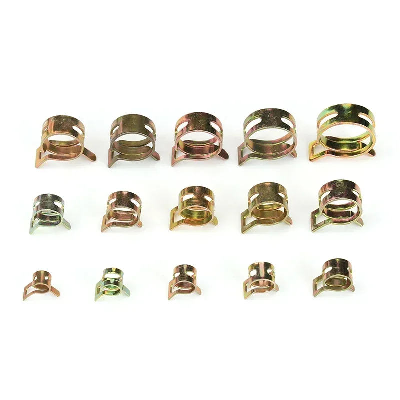 100/115/155/165pcs Car Truck Spring Clip Hose Clamp Fuel Oil Water Pipe Tube Clamp Hose Fastener Assortment Kit + Plier