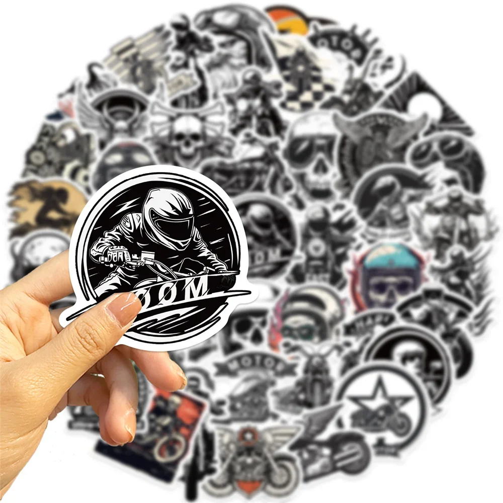 50pcs DIY Vintage Retro Motorcycle Stickers For Phone Ipad Laptop Scrapbook Suitcase Scrapbooking Materiales Custom Sticker