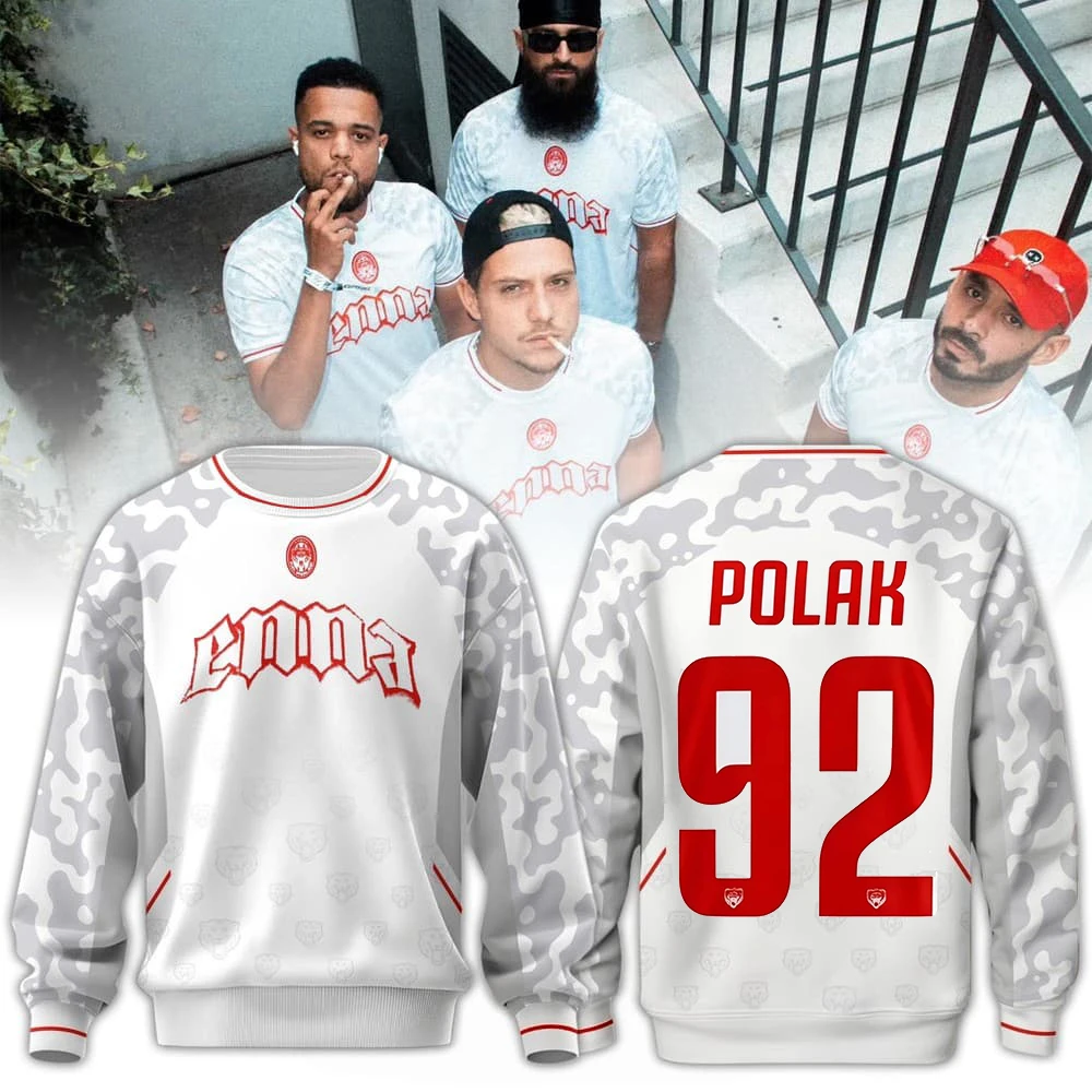2026 New ENNA Polak Jersey French Rapper PLK Fans Round Neck Pullover Hooded Unisex Long Sleeve Streetwear Man Casual Tops
