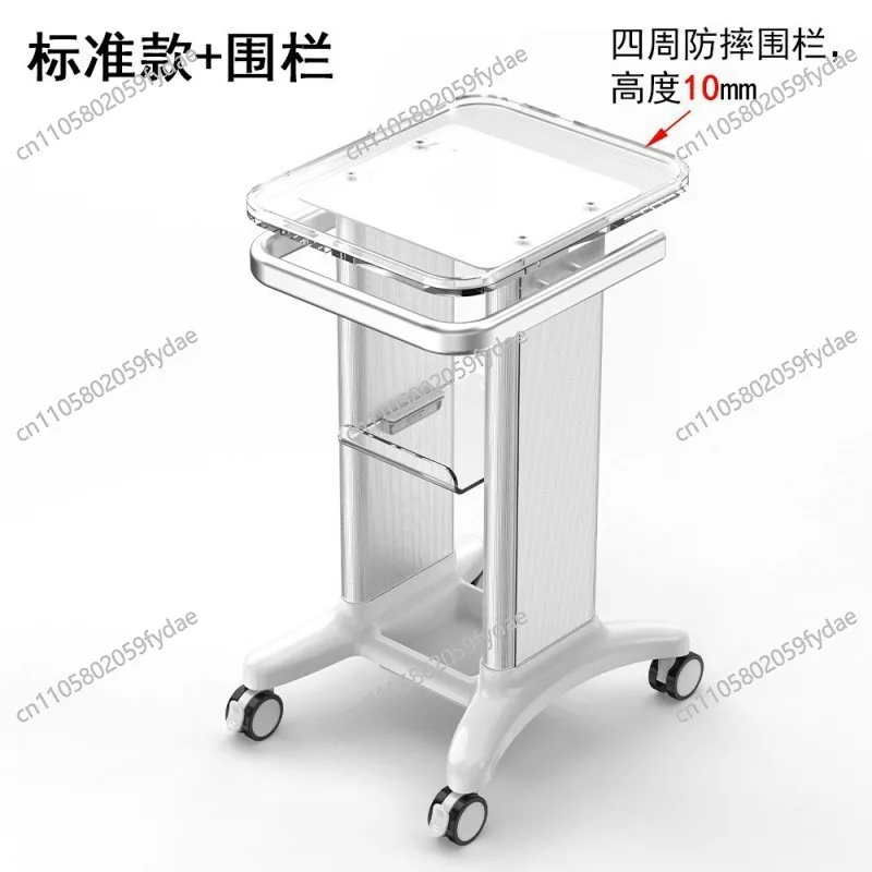 Beauty instrument cart Acrylic, small bubble shelf base Dental clinic B Ultrasound medical beauty cart enlarged