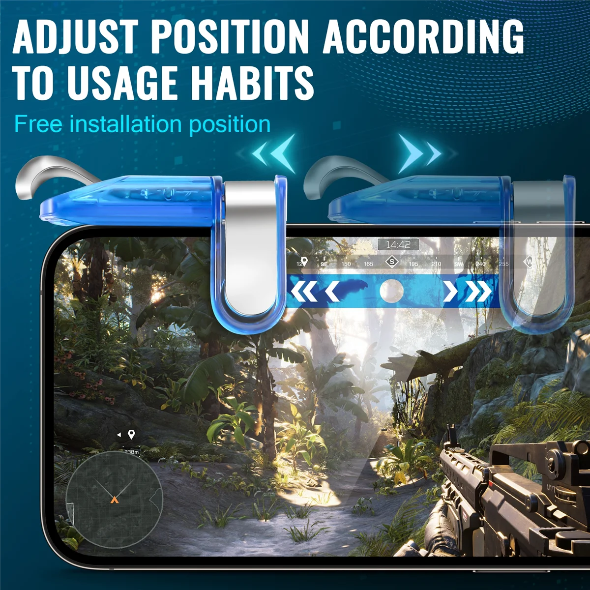 Beauty Mini Gaming Trigger dla PUBG Gamepad Mobile Control L1 R1 Shooter Pubg Game Fire Buttons L1 R1 dla Android Ios Joystick