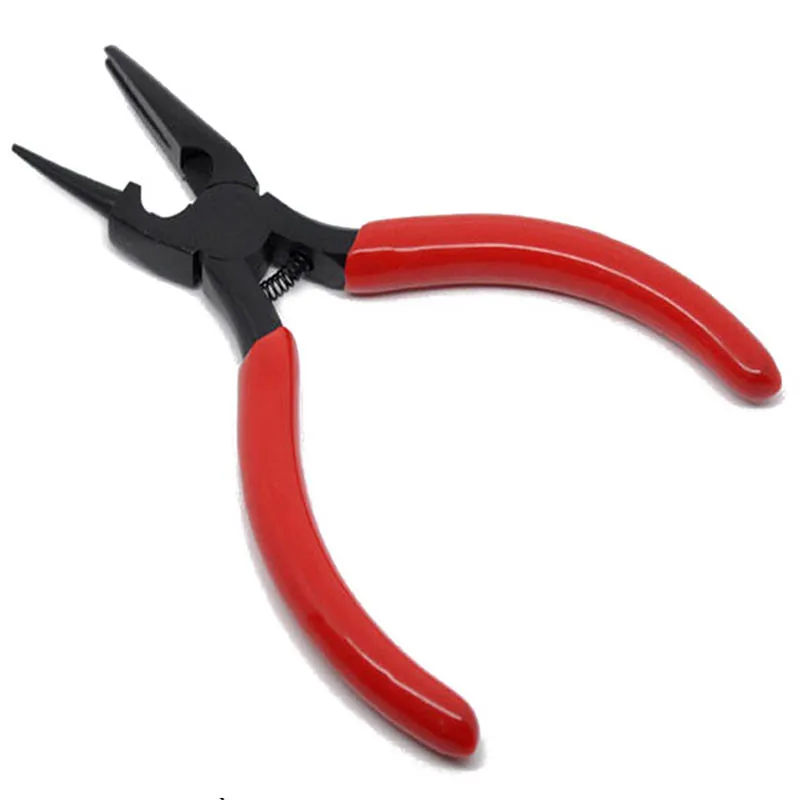 

1Pc 12.5cm Cutting Pliers Half Groove Half Round Nose Plier Mini Round Concave Pliers With Red Handle DIY Jewelry Making Tools