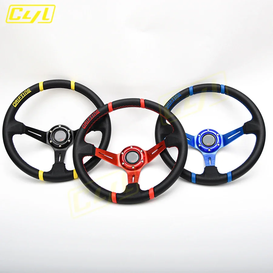 Universal Racing Steering Wheel 13.8”/350mm 6 Bolts with Horn Button