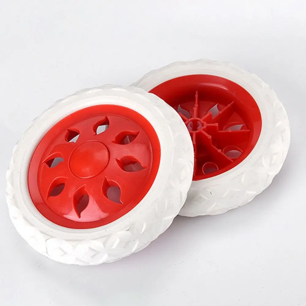 2Pcs Shopping Cart Wheels Trolley Caster Replacement 6.5 Inch Dia Rubber Foaming