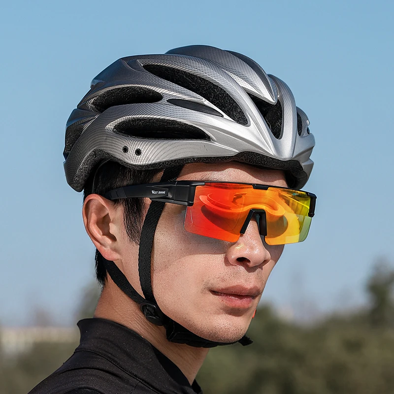 WEST BIKING Cycling Glasses Photochromic MTB Road Bike Glasses UV400 Protection Sunglasses Sport Polarized Eyewear Goggles