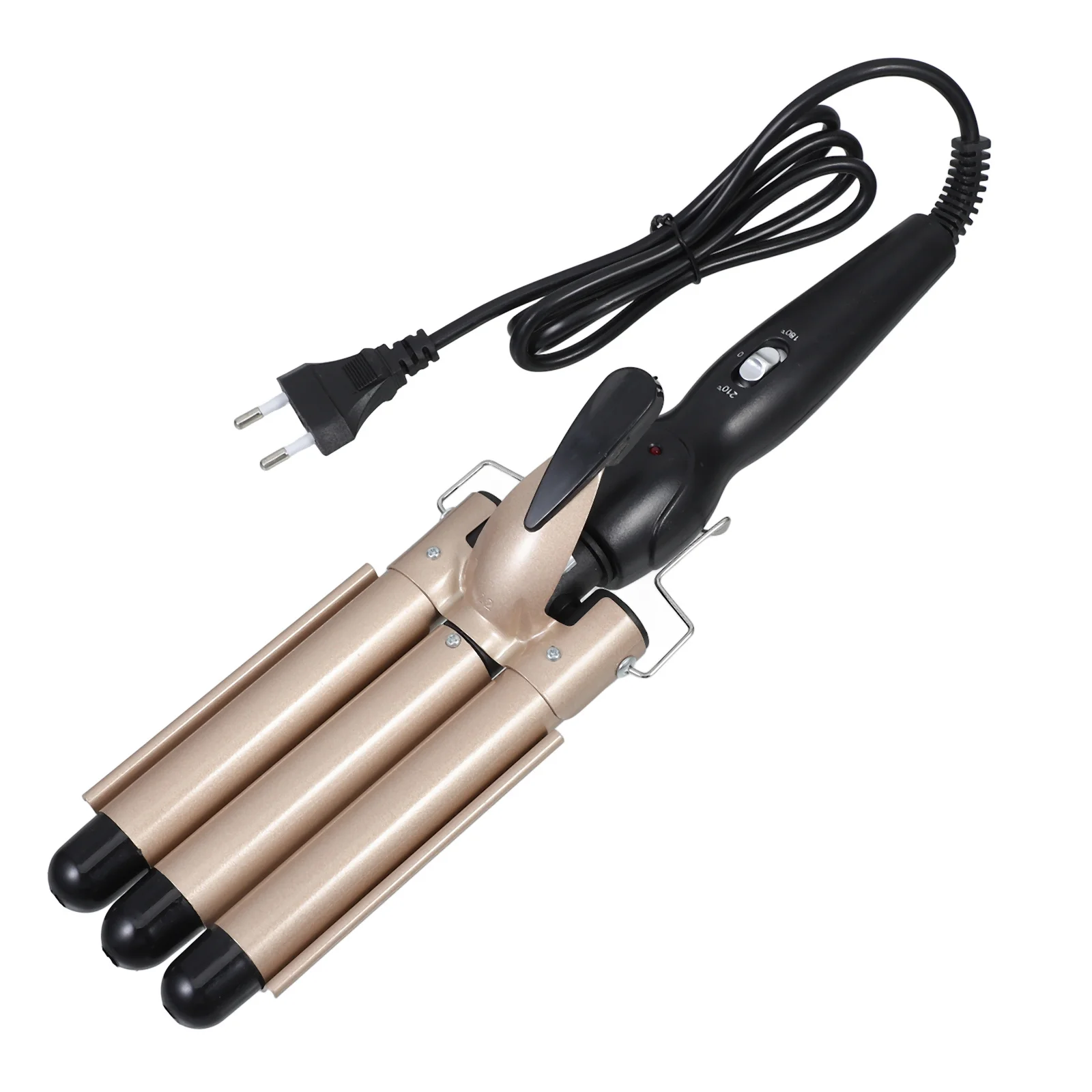 

Dual Use Electric Hair Straightener Curler White Rapid Heat Stable Temperature Humanized Design Hair Curling Iron Professional