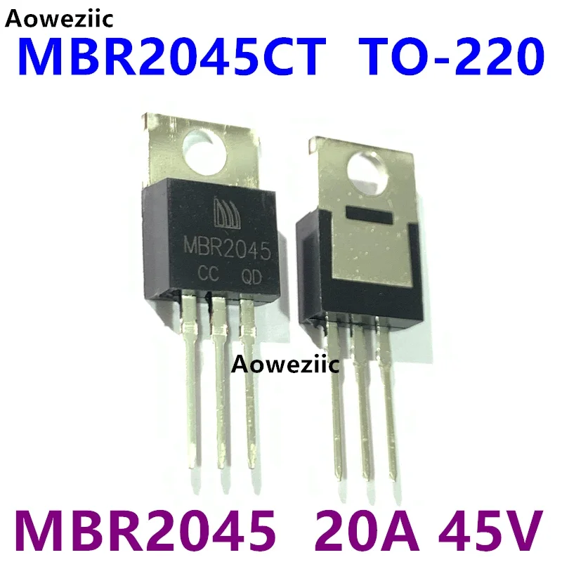 MBR2045CT TO-220 Inline MBR2045 45V 20A Schottky Diode Brand New Original