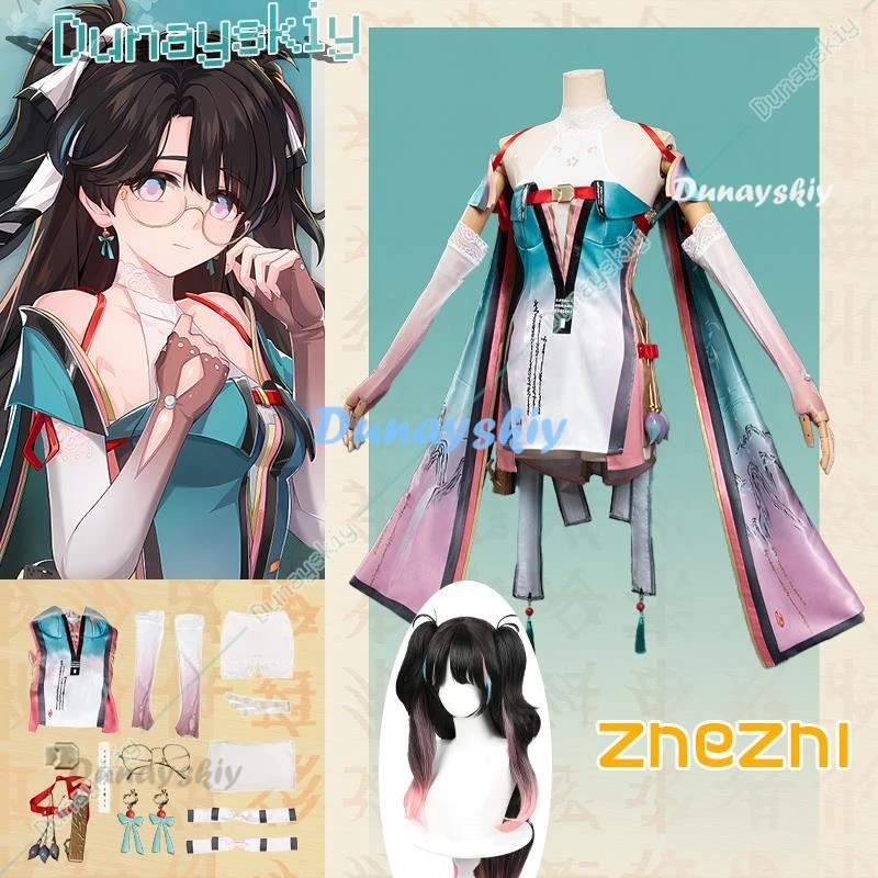 ZheZhi Cosplay Wuthering Waves Costume Lovely Dress Uniform Women Role Play Clothing Halloween Party Outfit Game Suit