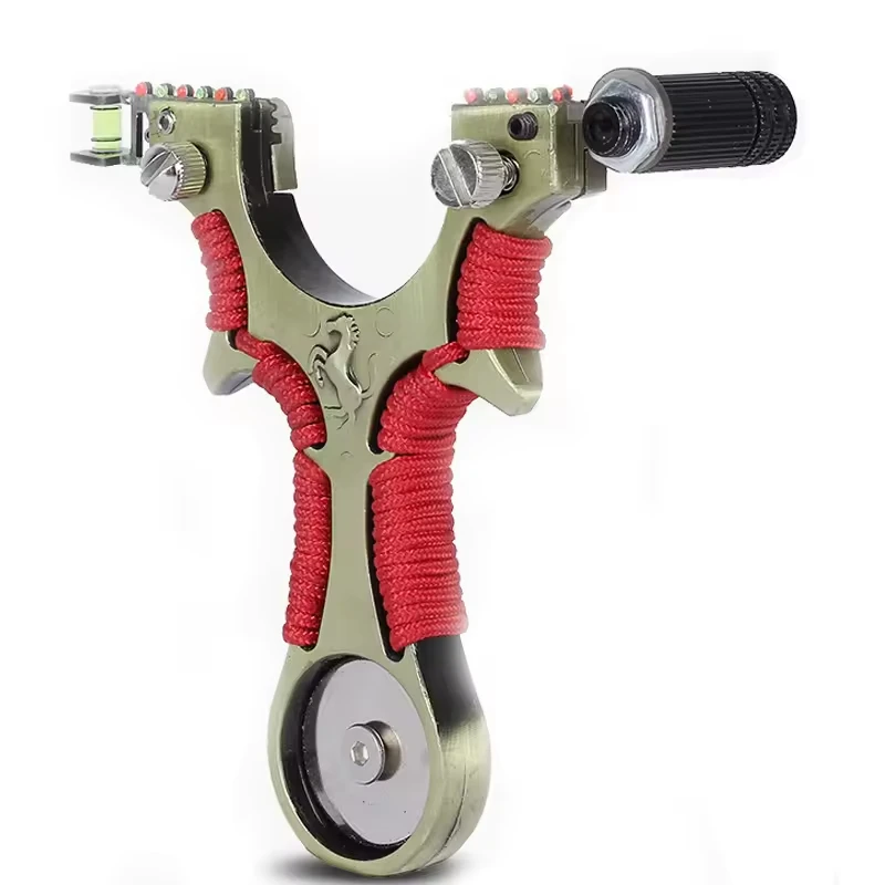 Laser Slingshot Metal Strong Magnetic Hunting Slingshot Outdoor Shooting Competition view 5