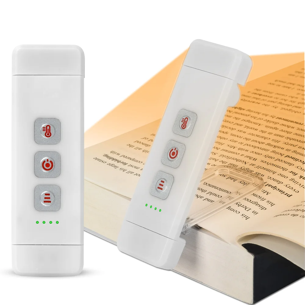 Портативная USB-лампа для чтения с 3 цветами света — фото товара