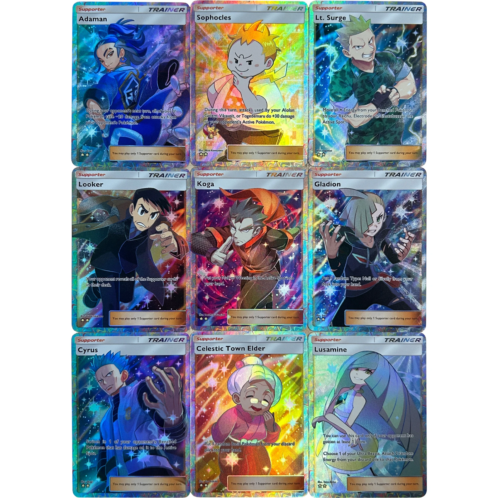 2 unids/set Diy Ptcg Mew Mewtwo versión en inglés tarjeta Flash de refracción juego clásico tarjetas de colección de Anime juguete