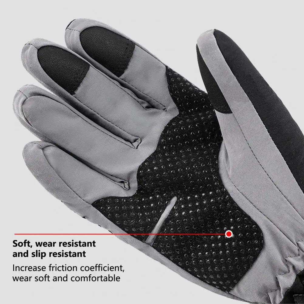 Gants de Ski, 1 paire, pratique, épais, stockage thermique, avec cordon de serrage étendu, pour les Sports d\'hiver