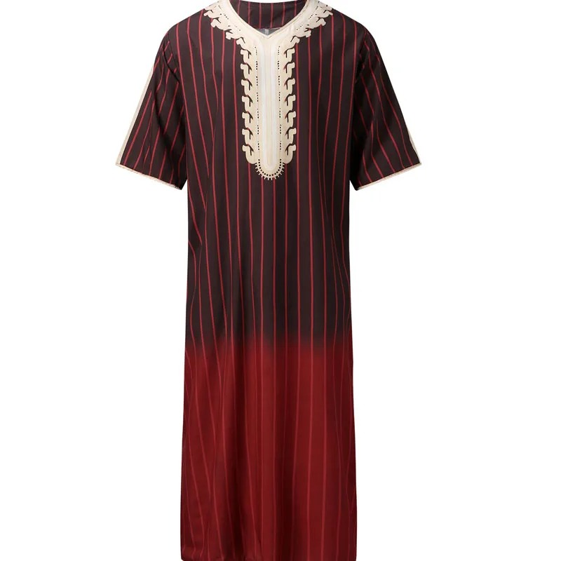 Uomini musulmani Jubba Thobe Abbigliamento islamico Ramadan Uomo Abaya abito Abito lungo Abbigliamento saudita Musulman Caftano Jubah Dubai Abito MY903