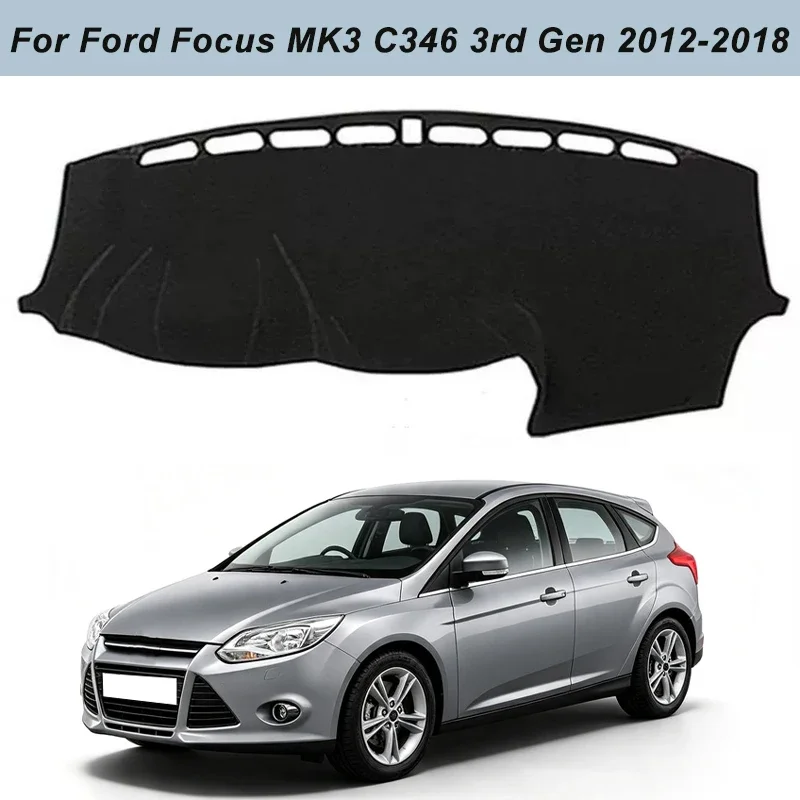 Car Dashboard Cover Pad For Ford Focus 2011–2018 Sunshade Protector Anti-UV Dash Mats Non-slip Pads Interior Accessories