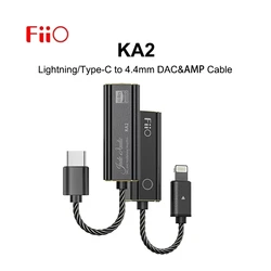 FiiO JadeAudio KA2 TypeC/Lightning to 4.4mm dongle, Double DAC CS43131 DSD256, HIFI Cable Adapter for Android IOS MAC Win10