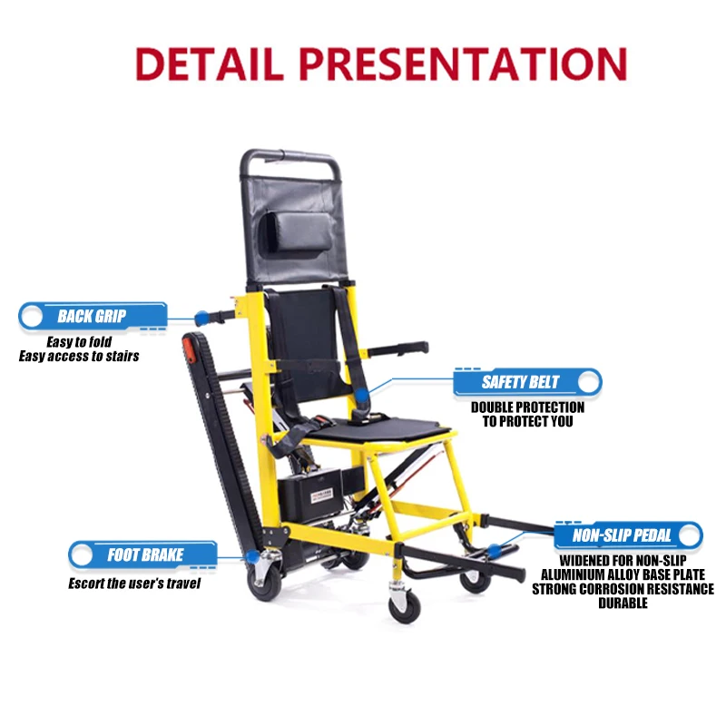 Lightweight Electric Stair Climb Wheelchair For Enhanced Mobility Portable Electric Wheelchair With Integrated Stair Climb