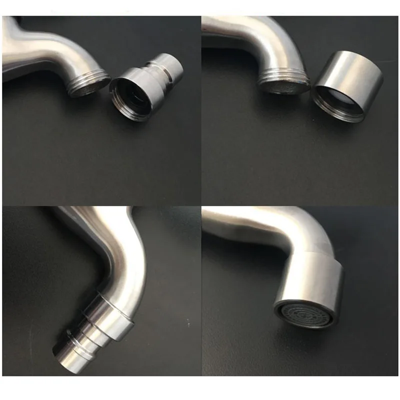 Stainless Steel 4 Point Faucet Adapter Washing Machine Faucet Connector Filter Nozzle Outlet Bubbler Kitchen Accessories C1
