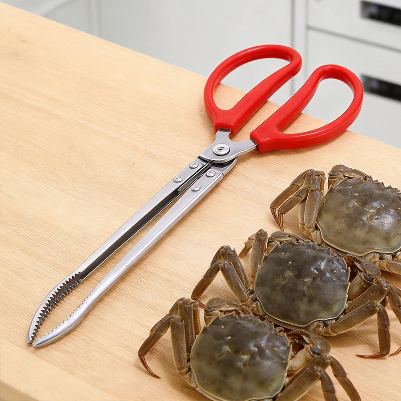 Stainless Steel Seafood Hand Tool Outdoor Garbage Tongs Crab-catching Magic Tools Tongs Loach Pliers Anti-slip Crab Fish Pliers