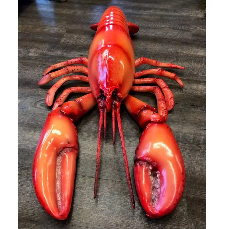 Outdoor large marine creature statue resin marine animal crafts lobster fish shell coral