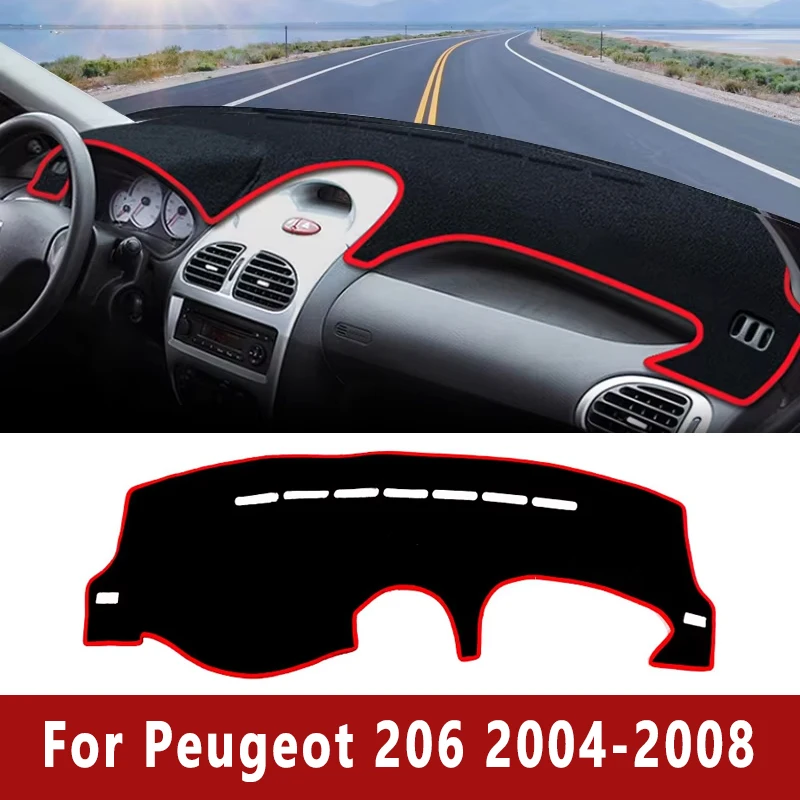 

Car Dashboard Sun Shade Covers Non-slip Pad Mat Accessories For Peugeot 206 CC SW 2004 2005 2006 2007 2008 206CC 206SW
