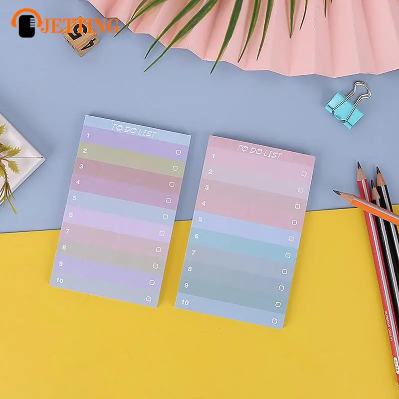 60sheets Rainbow Color To Do List Notepad Memo Writing Pad Daily Reminder Planner Notebook List Planning for Home Office School