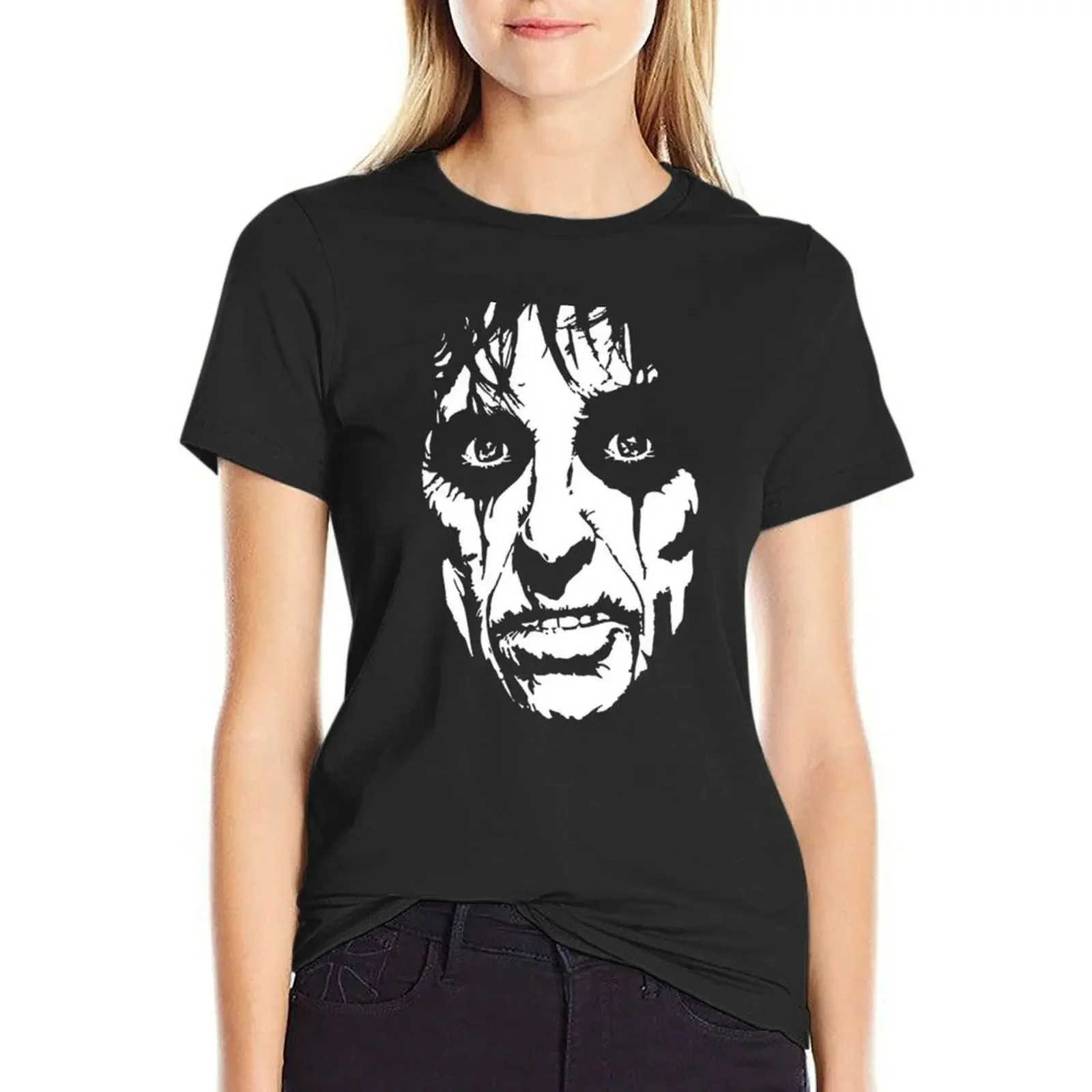 Scary Face T-Shirt hippie clothes anime clothes white t-shirts for Women