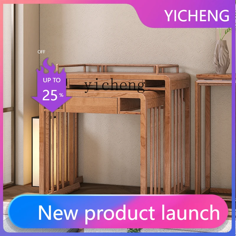 

X1 new Chinese solid wood table combination for Taiwan Guanyin God of Wealth home living room Buddha table Buddhist hall