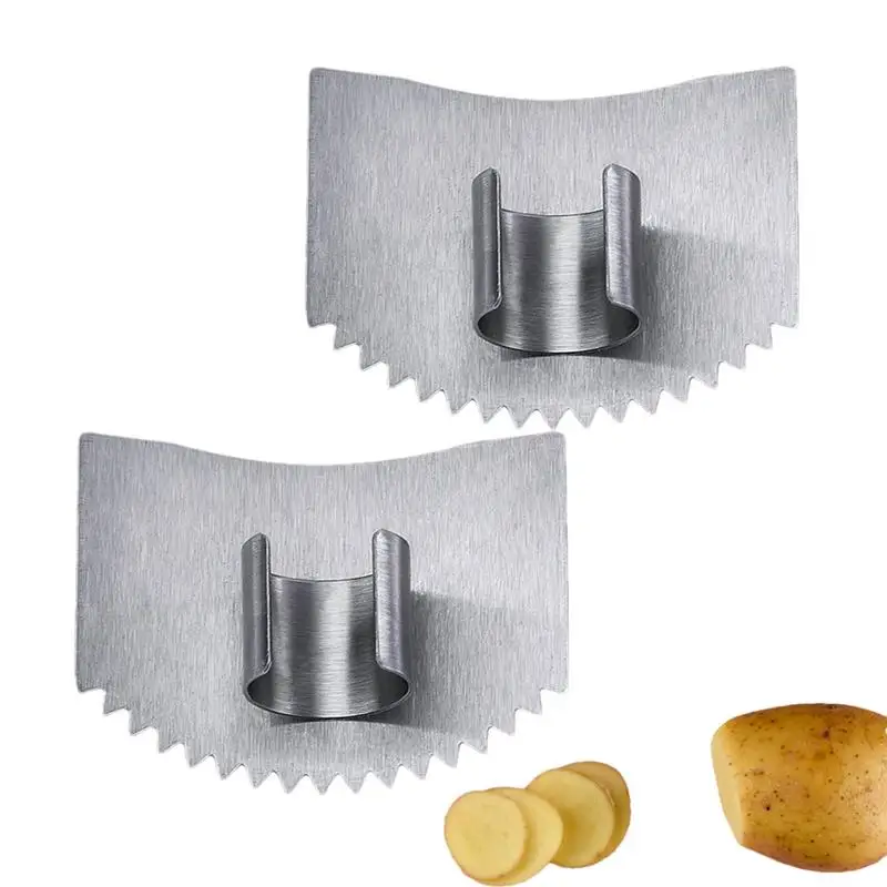 

Stainless Steel Portable Durable Finger Hand Protector Finger Protectors For Kitchen Knives Adjustable Finger Cutter Saver