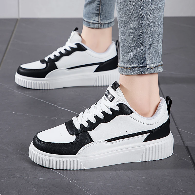 Womens Walking Shoes Platform Soles Skateboard Shoe Comfortable Fashion Women Tennis Sneakers Color-blocked