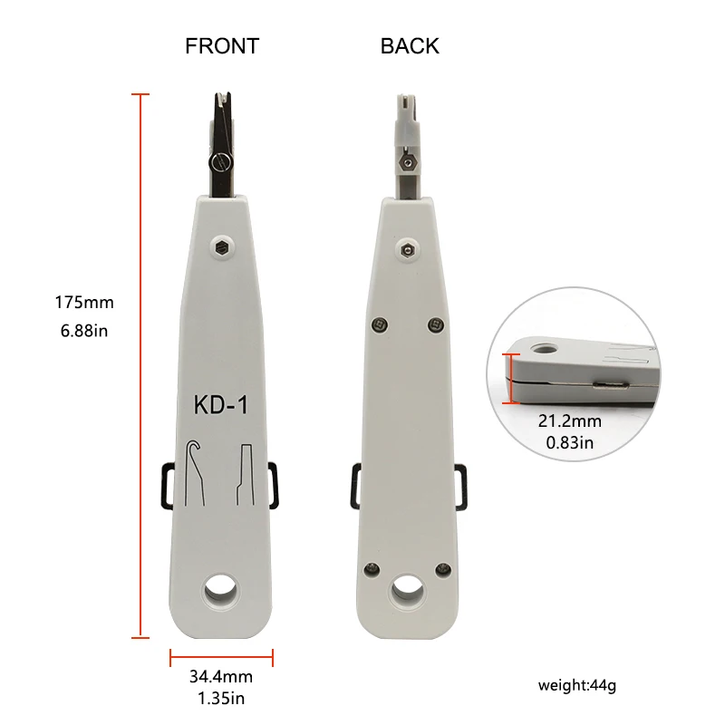 KD-1 ferramenta de rede fio ferramenta corte telecom telefone cabo cat5 rj11 rj45 perfurador de rede para baixo impacto inserção