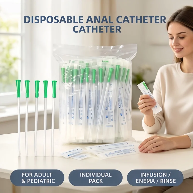 100Pcs Disposable Rectal Tube Enema Kit, Individually Packed Single-Use Anal Catheter for Adult & Pediatric, Personal Care