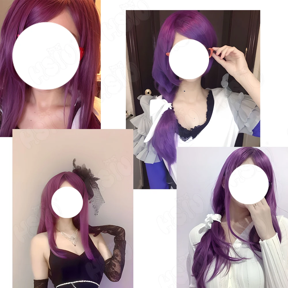 Kamishiro Rize Cosplay Wig Fiber synthetic wig Anime Cosplay Wig「HSIU 」grape purple long Wig Tokyo Ghoul Wig