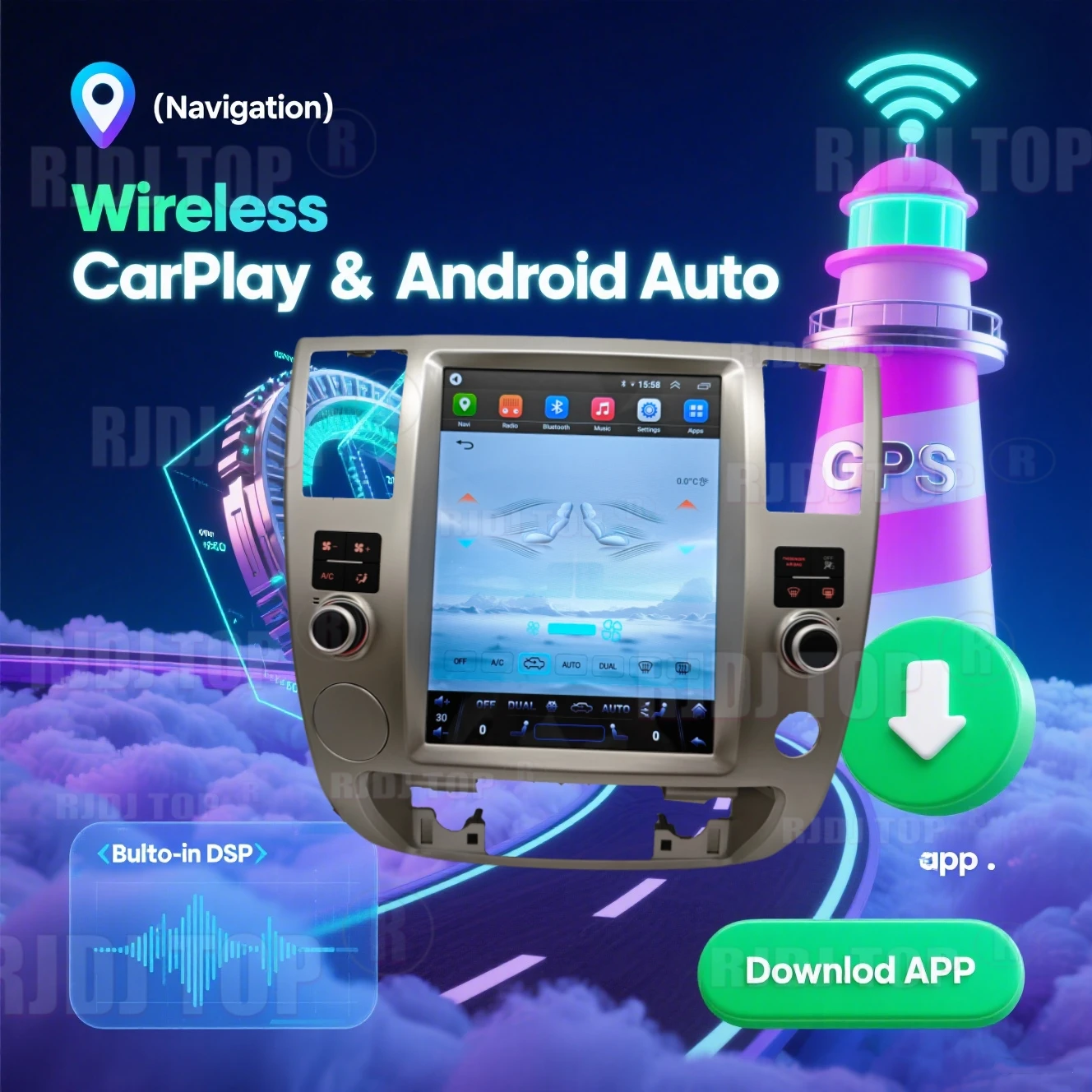 

12.1 Inch GPS Screen Latest Android 14 Car Stereo Radio Multimedia Player For Nissan Armada Infiniti QX56 2007-2015 Head Unit
