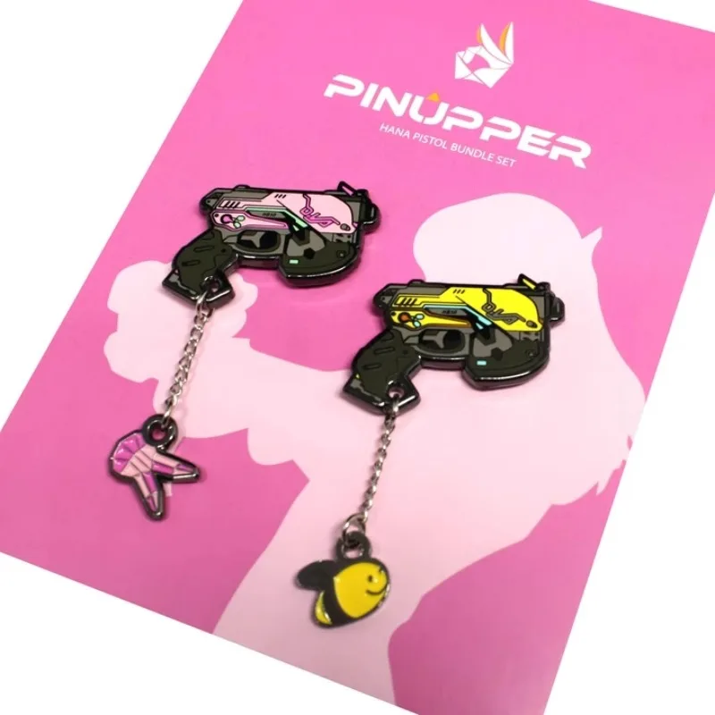 

Overwatch Vanguard Pistol Badge Set Song Hana Collection Hand Pendant Gift