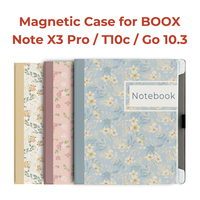 Twosheep Case for Boox Go 10.3 Boox NoteX3 Pro and Boox T10c Magnetic Flip Auto Sleep Wake No Shell Design flowery notebook