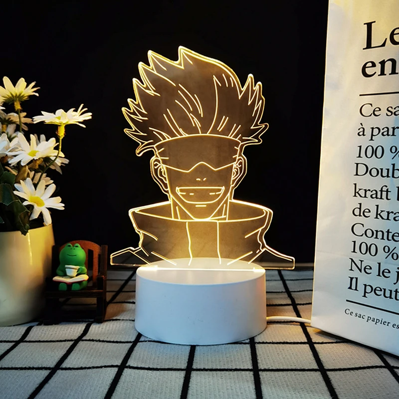 Anime Lamp Satoru Gojo Jujutsu Kaisen Led Nachtlampje Voor Verjaardagscadeau Jujutsu Kaisen Nightlight Satoru Gojo Lamp Drop Shipping