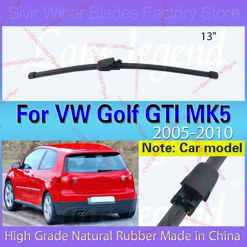 

13" Rear Windshield Windscreen Washer Wiper Blade For VW Golf GTI MK5 2005-2010 Car Accessories Accsesories 2006 2007 2008 2009