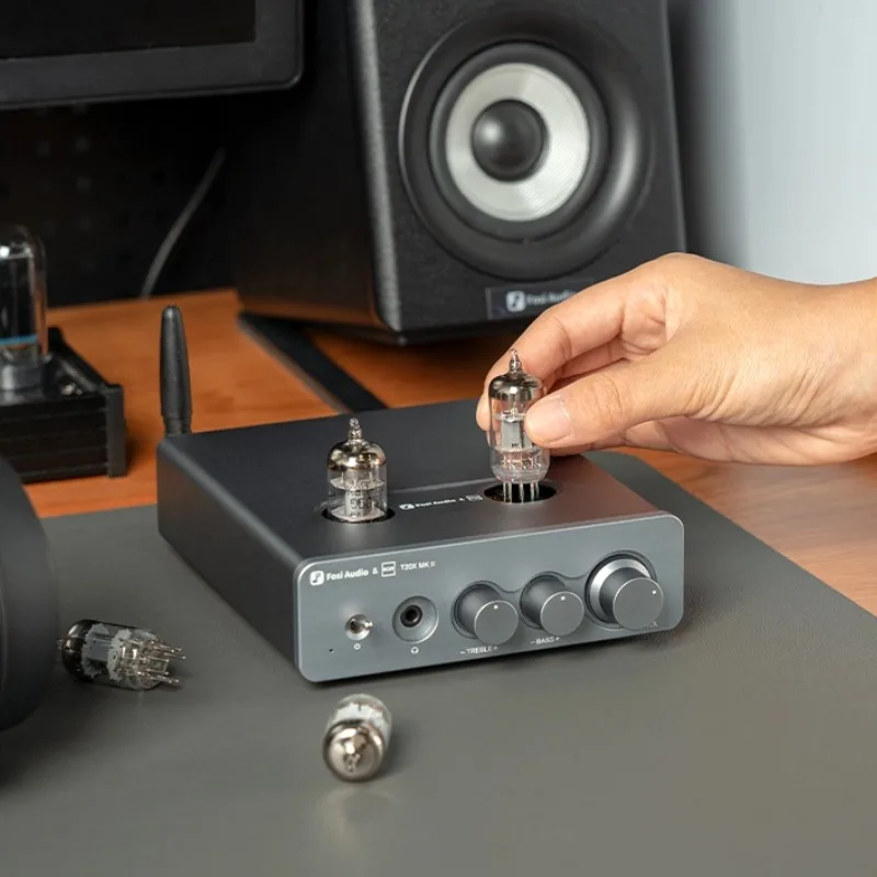 Fosi Audio T20X MKII TPA3255 300W Bluetooth 진공관 증폭기 홈 시어터 스피커 용 클래스 D 통합 스테레오 파워 앰프