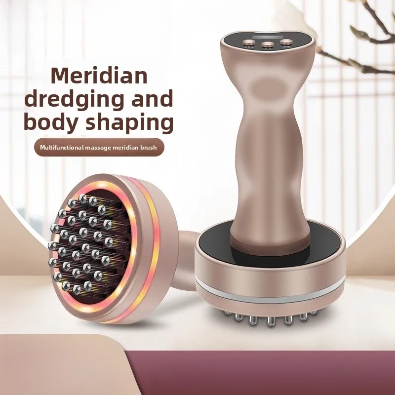 

EMS Micro-current Electric Meridian Brush Whole Body Massage Brush Dredging Meridians Cervical Spine Scraping Instrument