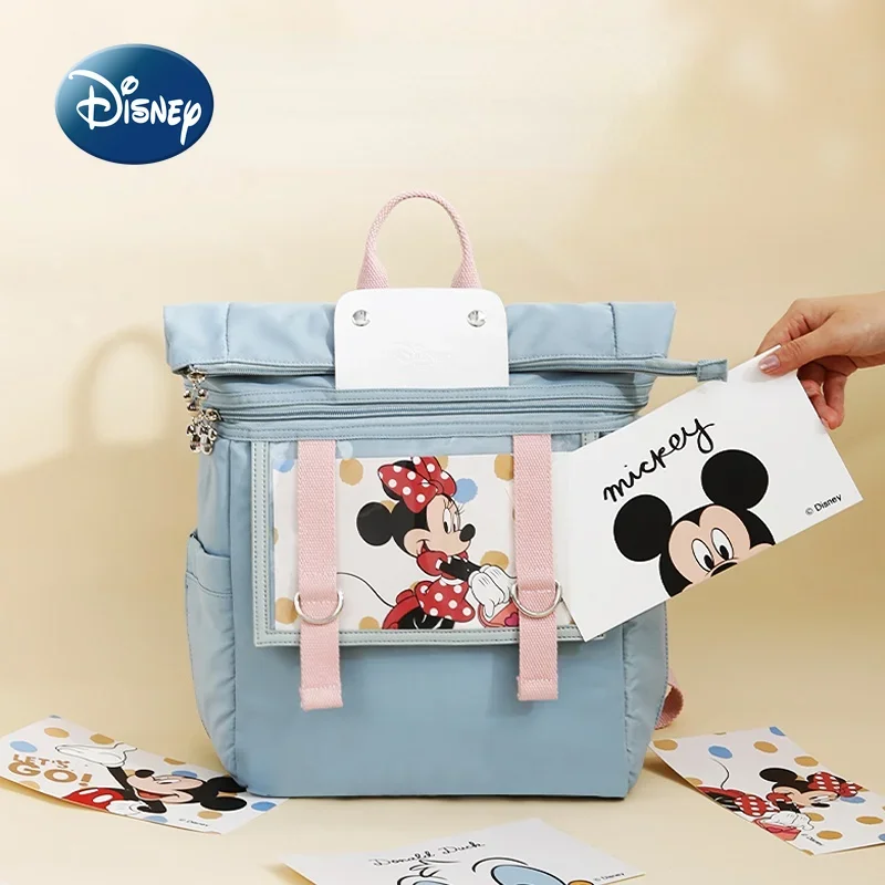 Disney Mickey's Original New Diaper Bag Backpack Luxury Brand Diaper Bag Large -capacity Multi -function Cartoon Baby Diaper Bag