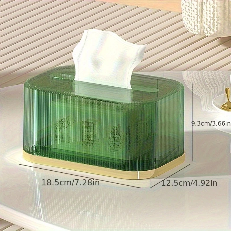 Square Plastic Tissue Box Holder Decorative Tissue Cover Modern Cube Facial Tissue Dispenser Living Room Bedroom Office