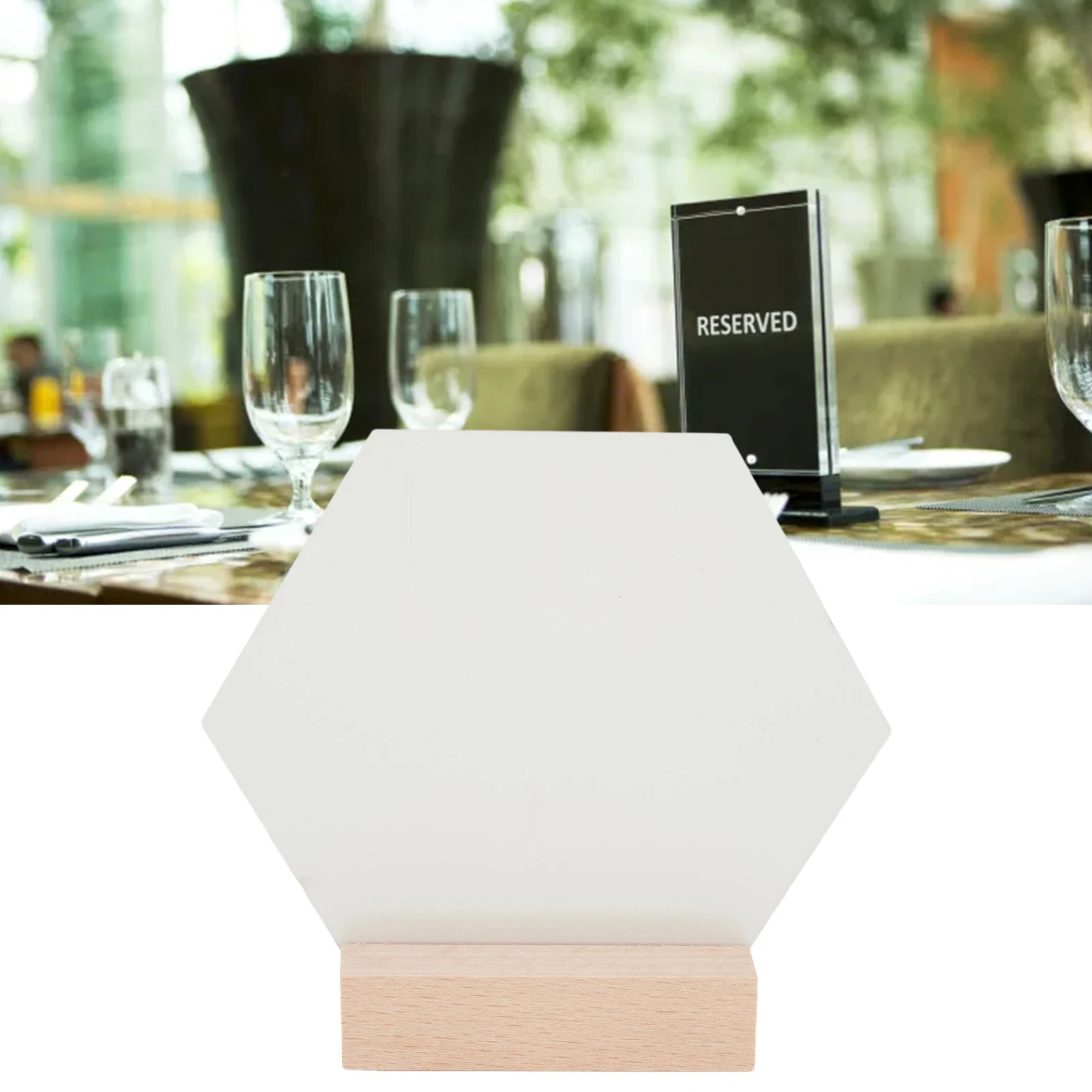 Segnaposto da tavolo portacartello numeri romani in acrilico segno di ricezione in legno 1Set supporto per Reception cartello da tavolo elegante