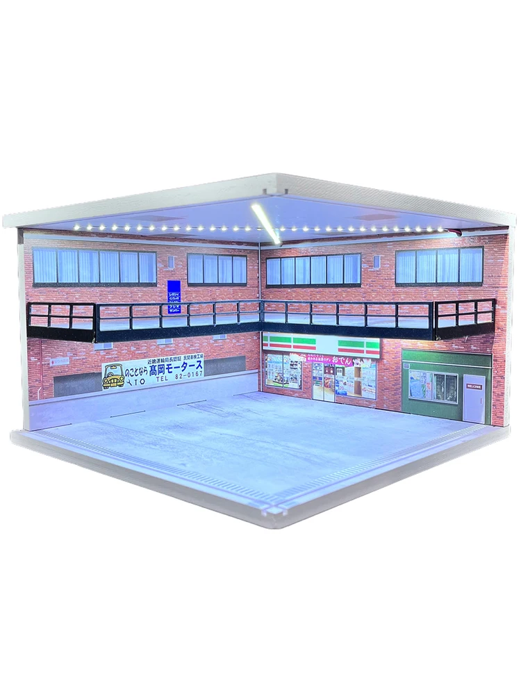 1/64 1/18 1/24 1/32 1/43 Schaal Auto Garage Diorama Modellen Set Scène LED Parkeerplaats Model voor Matchbox Hot Wheels Collectie - afbeelding 2