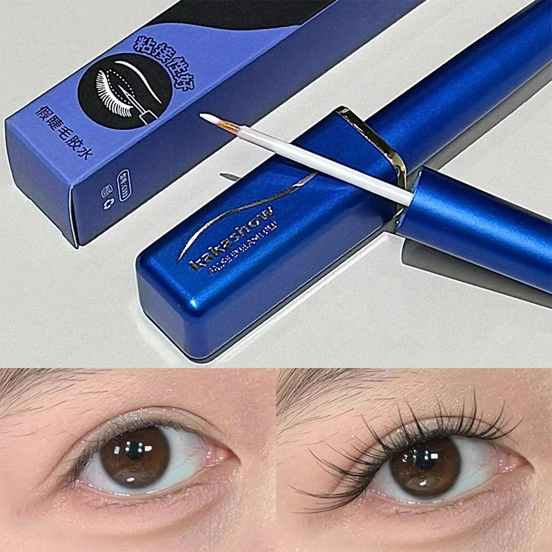 Kakashow Kleber für falsche Wimpern, schnell trocknend, transparent, unsichtbar, spurlos, milder und stark klebender Kleber