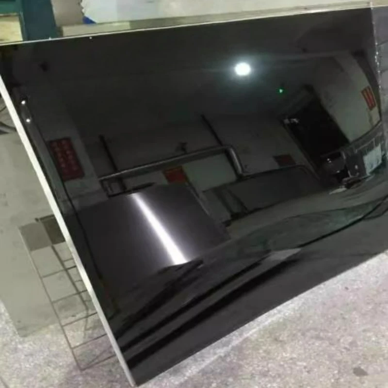 1pcs Thickness 0.5/0.8/1mm 304 Black Titanium Mirror Stainless Steel Plate Surface Smooth Steel Sheet 200x200mm/ 300x300mm