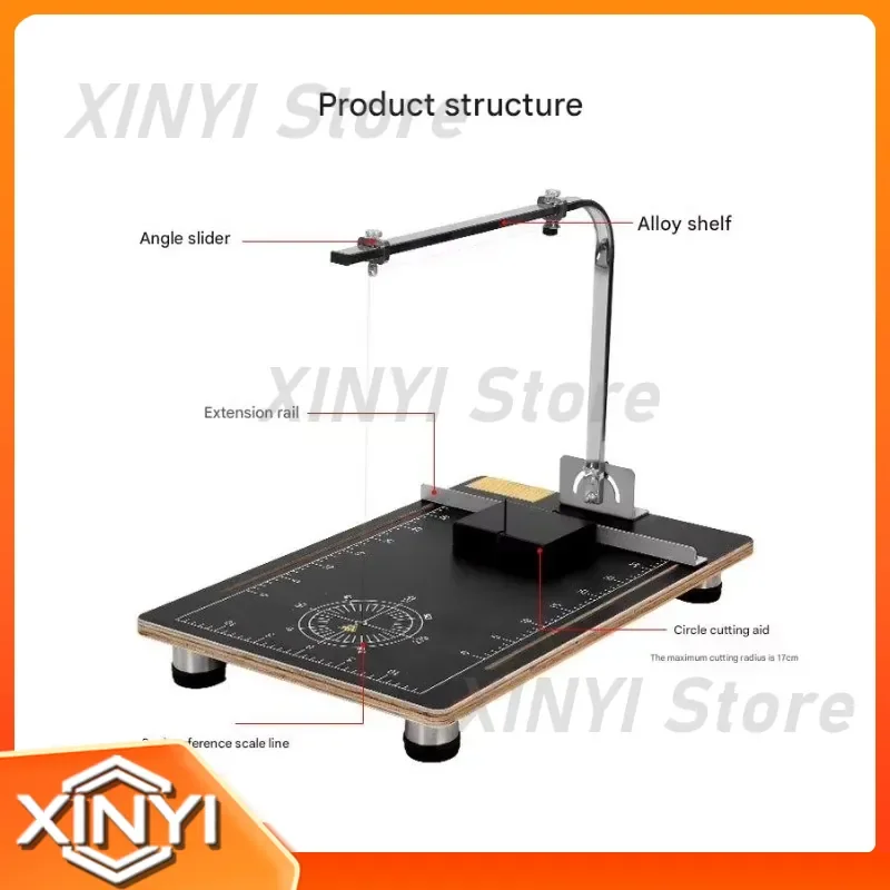D3762 55CM Heating Wire Sponge Foam Cutting Machine 24W Carousel Angle Cutter for KT Board Irregular Length for Business and