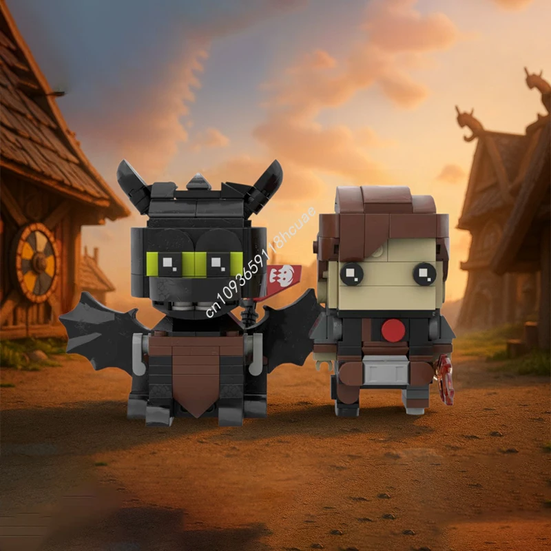 

317 шт. MOC Krokmou et Harold Brickheadz модель строительные блоки образовательный кирпич дети DIY идея игрушки архитектура рождественские подарки