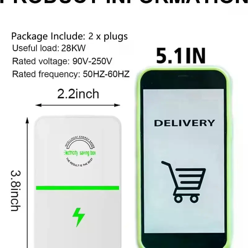 /PFU/Saving Box Smart Power Saver Intelligent Power Factor Saving Device Cost Reducing Home Office EU Plug Electricity