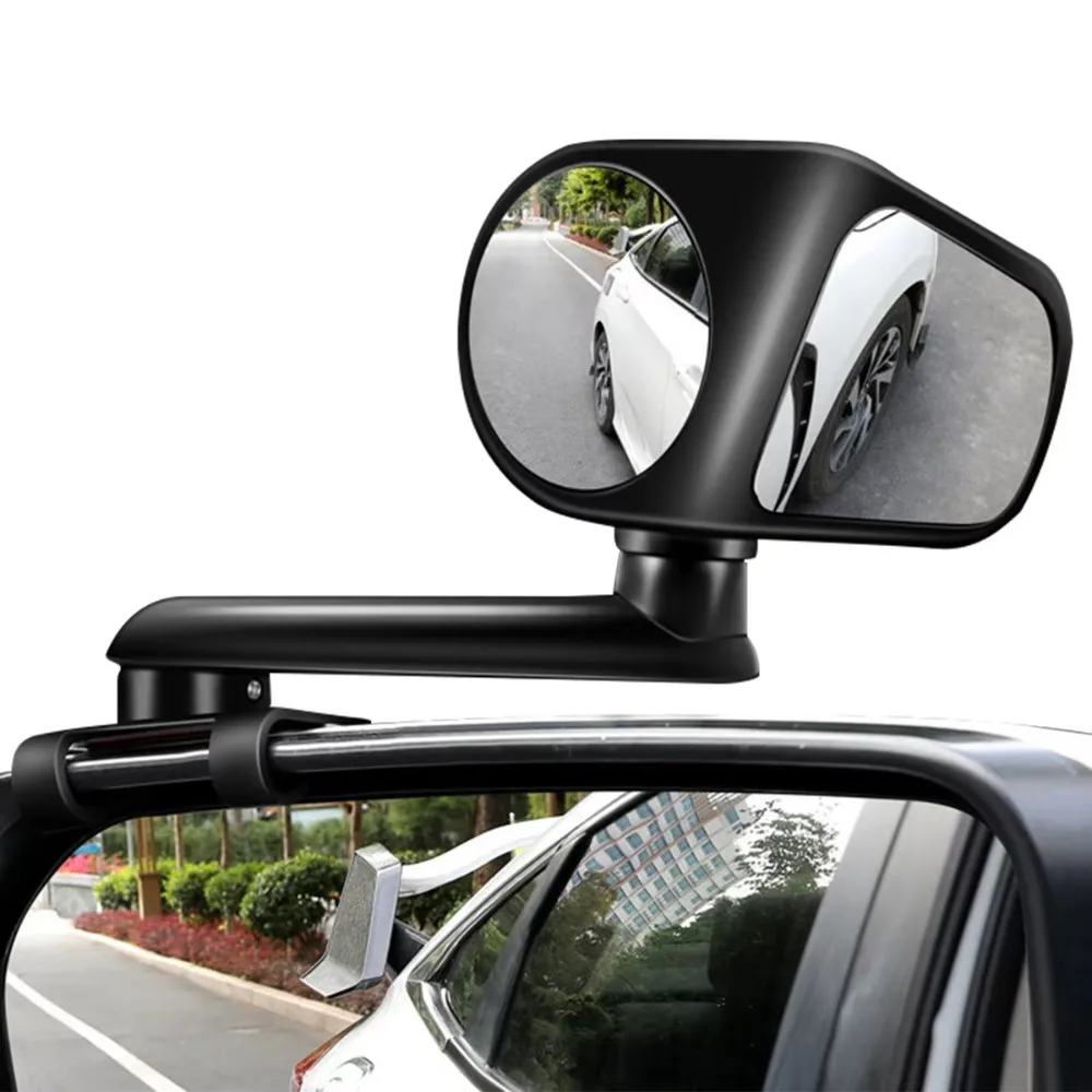 HD Glass Car Blind Spot Mirror 360 Adjustable Degree Rotatable Rear View Mirror Wide Angle ABS Car Reversing Parking Helper Car